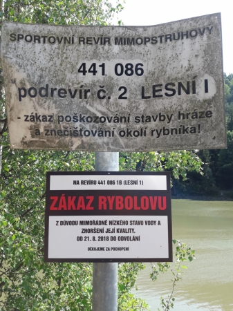 Zákaz rybolovu na nádrži Lesní I