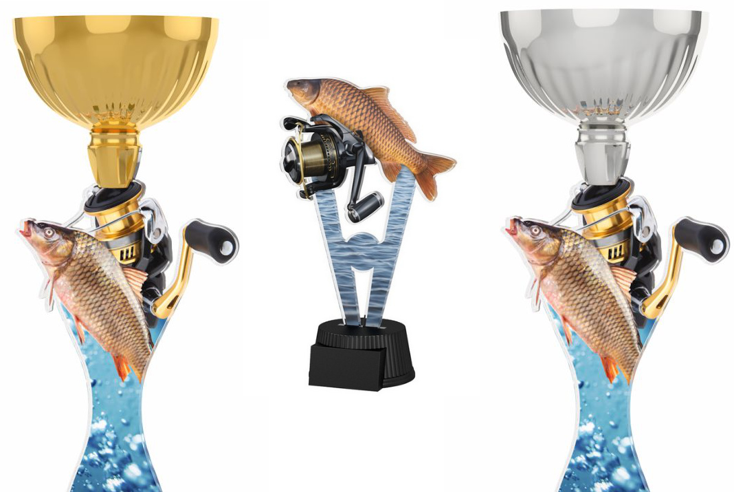 Stylové akrylátové trofeje – to nej pro rybáře