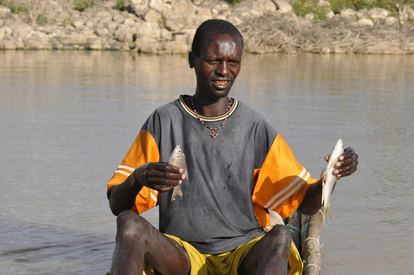 Tradiční rybolov na africkém jezeře Baringo